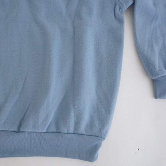 Vintage Separate Scene Blue Embroidered Snowflake Fleece Quarter Zip Sweater M - Picture 6 of 11